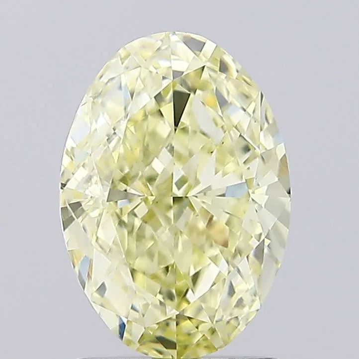 2.02ct Oval Lab Grown Diamond (Colour Fancy Light Yellow, Clarity VS1, IGI Certified)