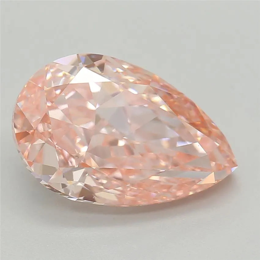 2.10ct Pear Lab Grown Diamond (Colour Fancy Vivid Pink, Clarity VVS1, IGI Certified)