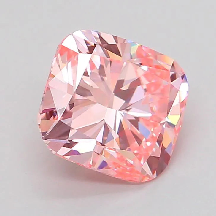 2.51ct Cushion modified Lab Grown Diamond (Colour Fancy Intense Pink, Clarity VVS2, IGI Certified)