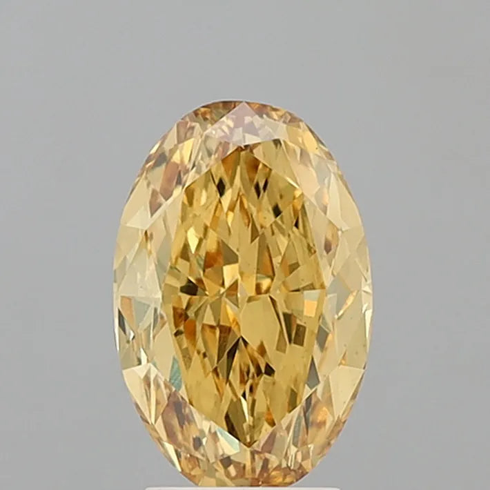 3.59ct Oval Lab Grown Diamond (Colour Fancy Vivid Yellow, Clarity VS2, IGI Certified)
