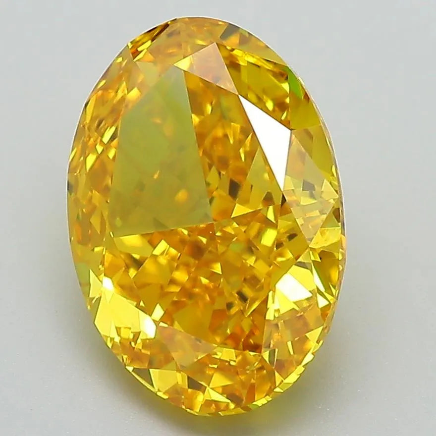 4.01ct Oval Lab Grown Diamond (Colour Fancy Vivid Yellow, Clarity VS1, IGI Certified)