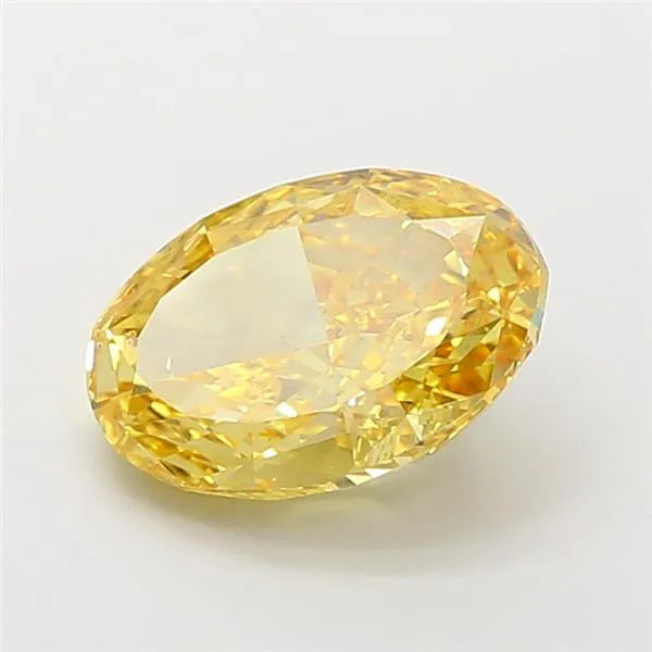 4.02ct Oval Lab Grown Diamond (Colour Fancy Vivid Yellow, Clarity VS2, IGI Certified)