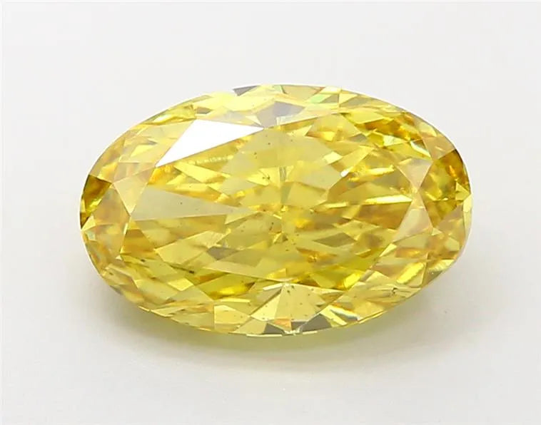 4.03ct Oval Lab Grown Diamond (Colour Fancy Vivid Yellow, Clarity VS2, IGI Certified)