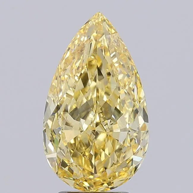4.03ct Pear Lab Grown Diamond (Colour Fancy Intense Yellow, Clarity VS1, IGI Certified)