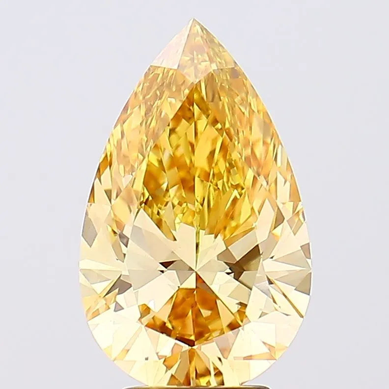 4.11ct Pear Lab Grown Diamond (Colour Fancy Intense Yellow, Clarity VS1, IGI Certified)
