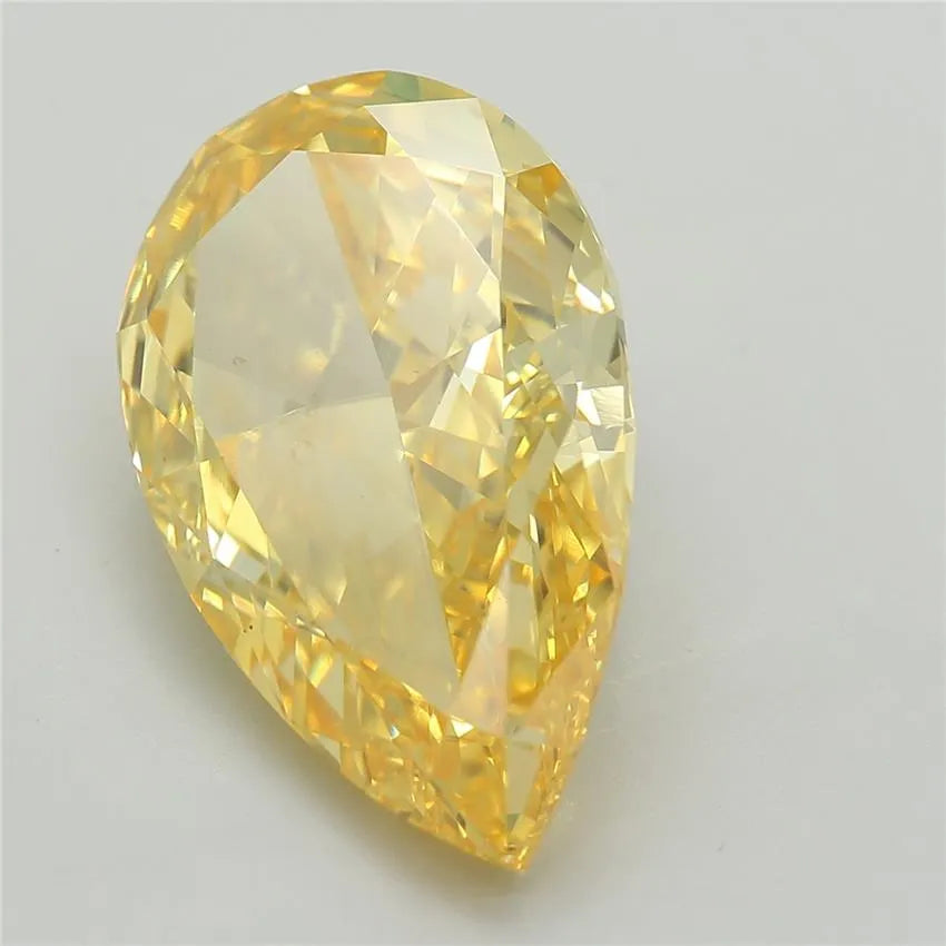 4.63ct Pear Lab Grown Diamond (Colour Fancy Vivid Yellow, Clarity VS2, IGI Certified)
