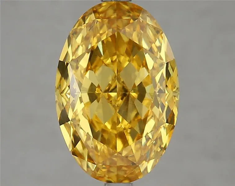 5.05ct Oval Lab Grown Diamond (Colour Fancy Vivid Yellow, Clarity VVS2, IGI Certified)