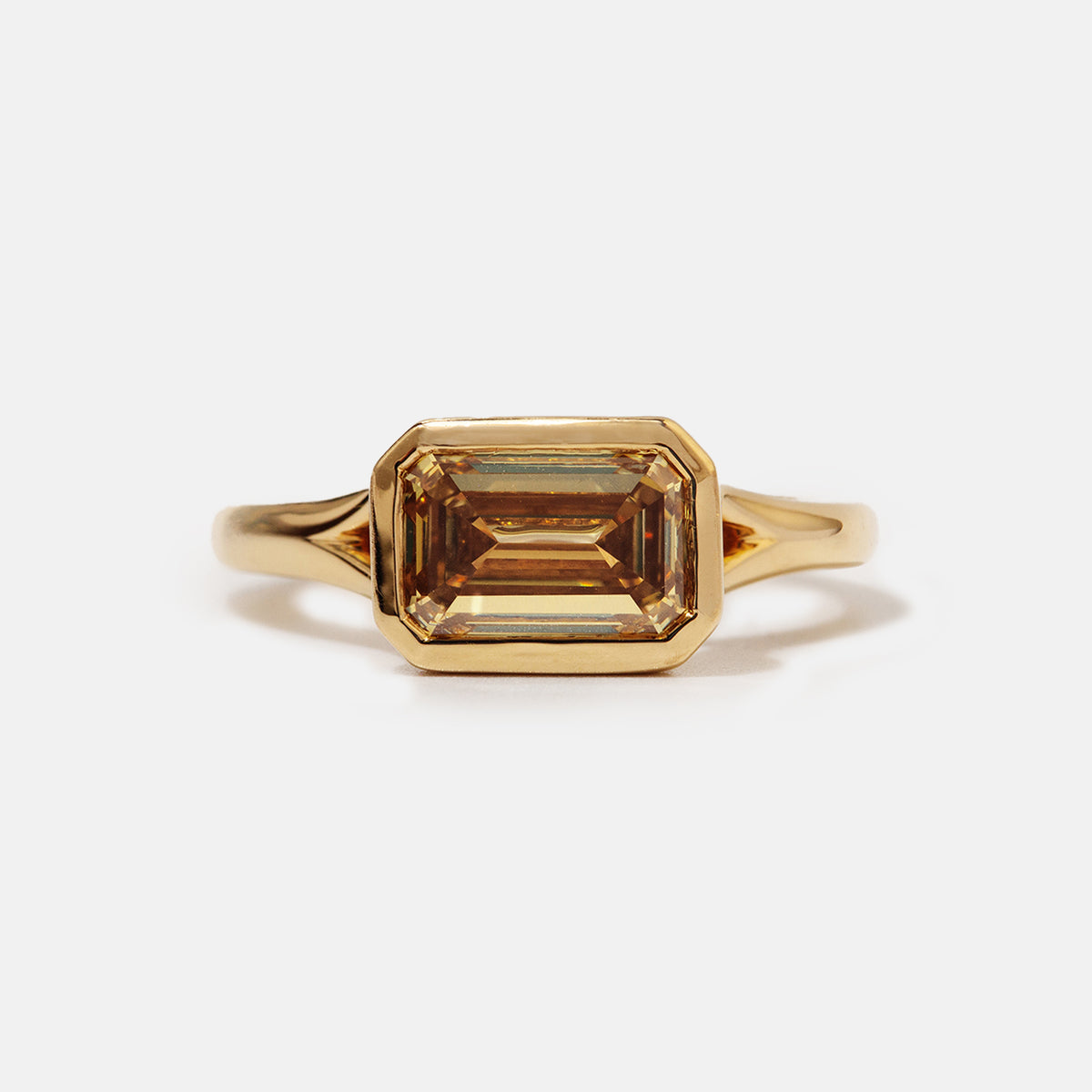 East-West Bezel Diamond Ring