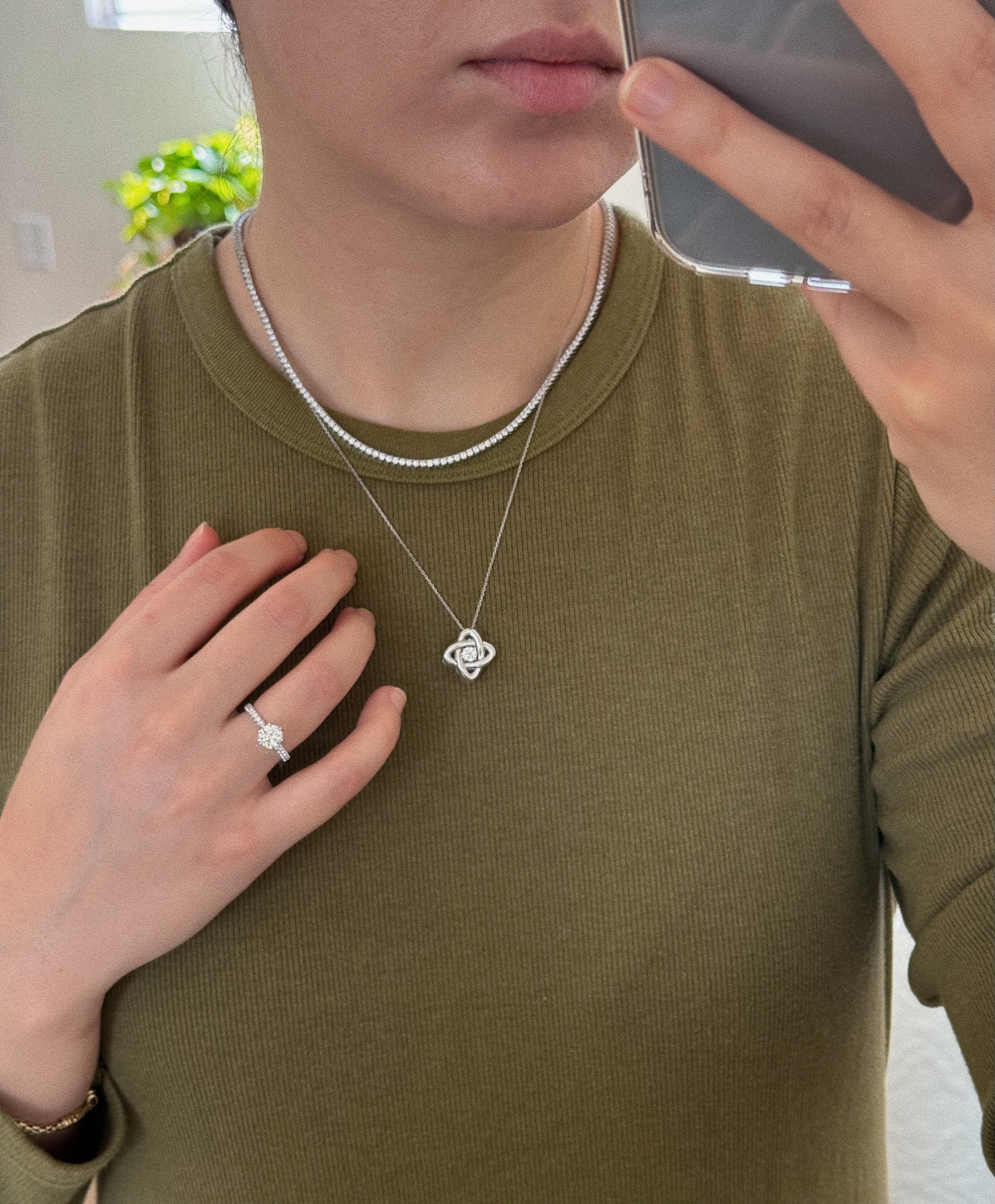 Diamond Knot Necklace