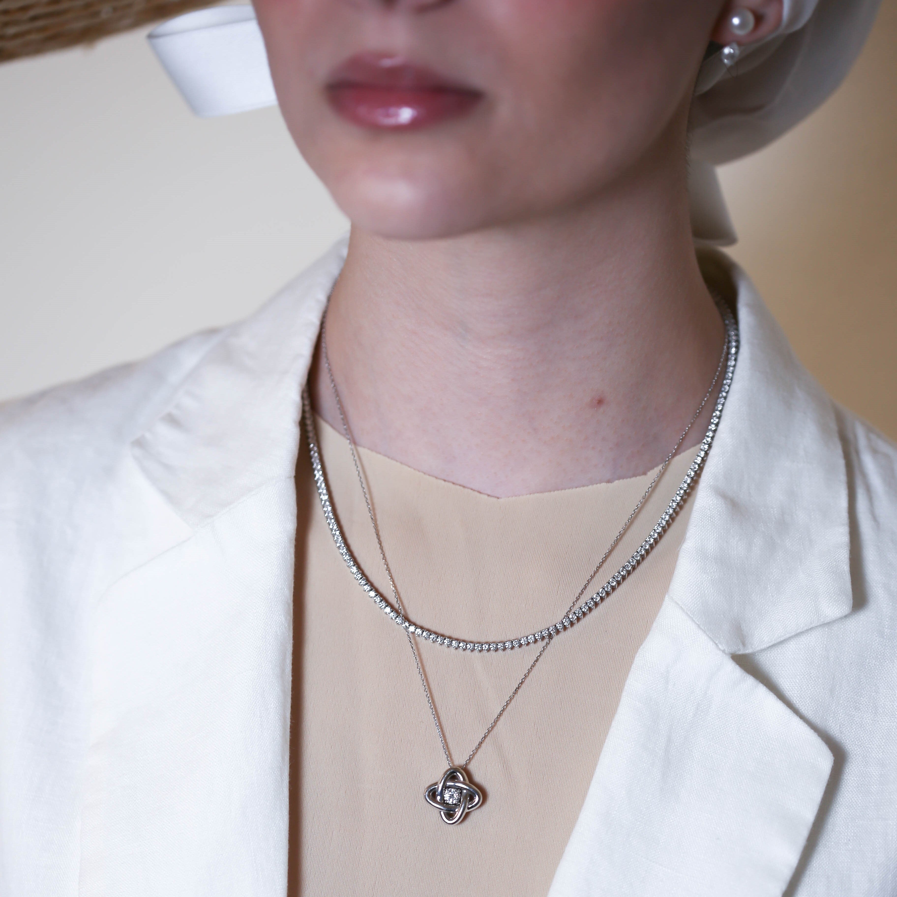 Diamond Knot Necklace