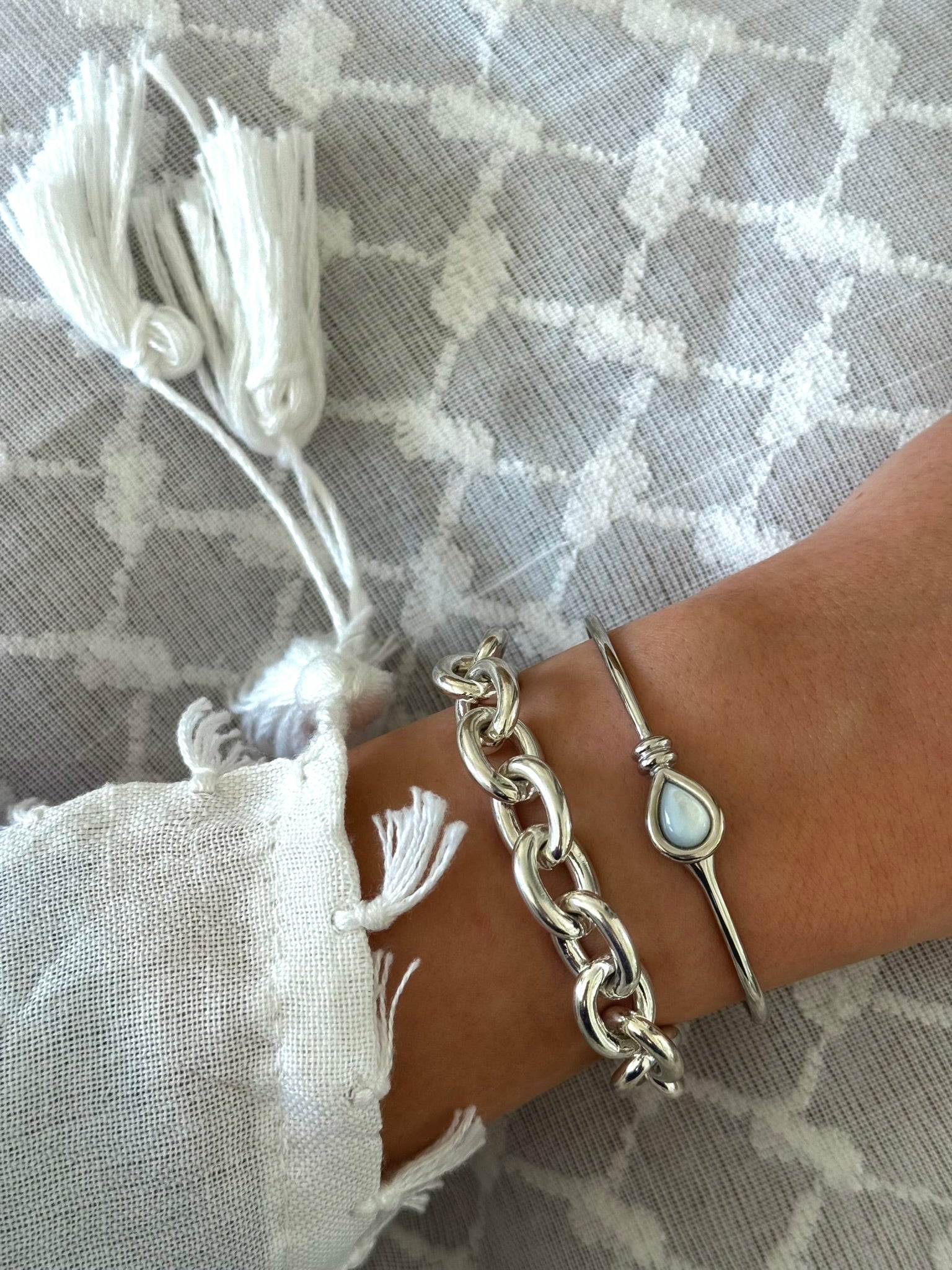 Mother of Pearl Bangle Bracelet