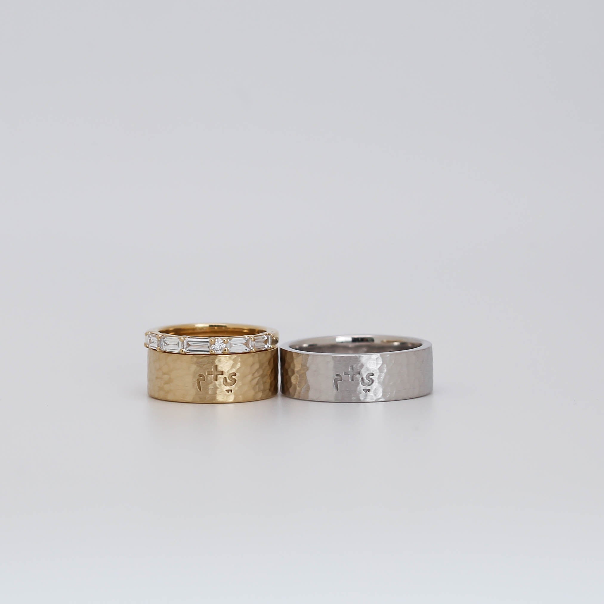 Morse Code Letters Diamond Ring