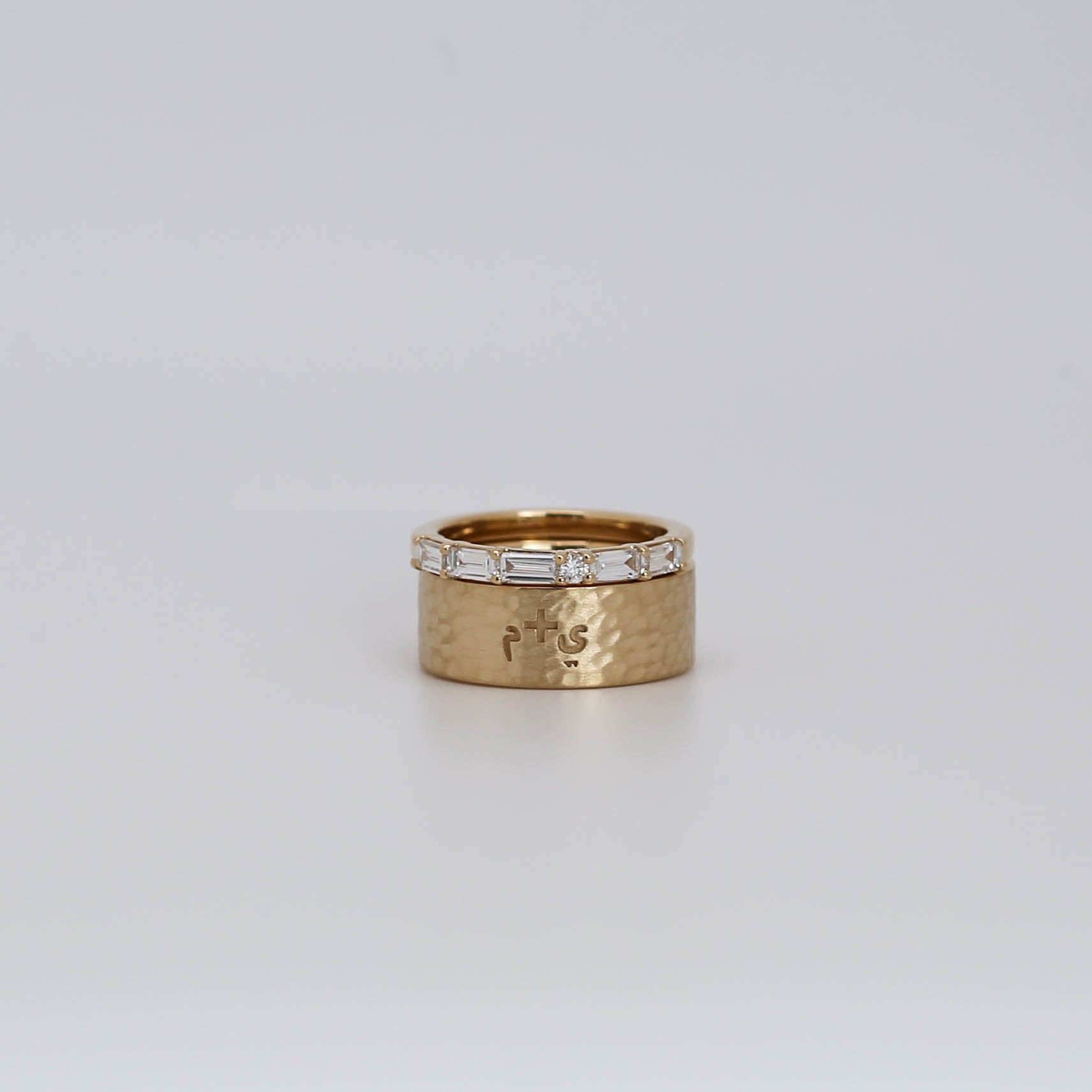 Morse Code Letters Diamond Ring