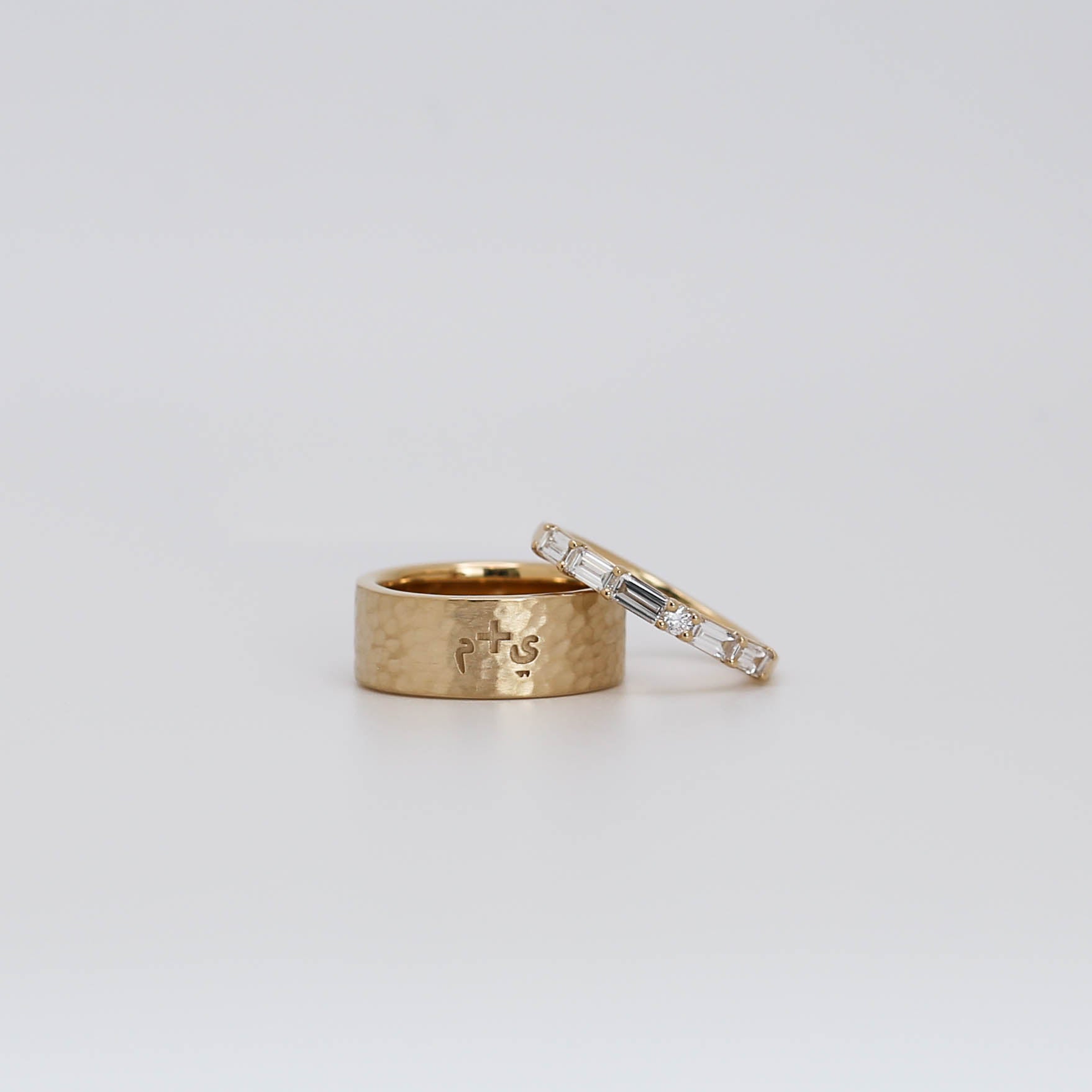 Morse Code Letters Diamond Ring