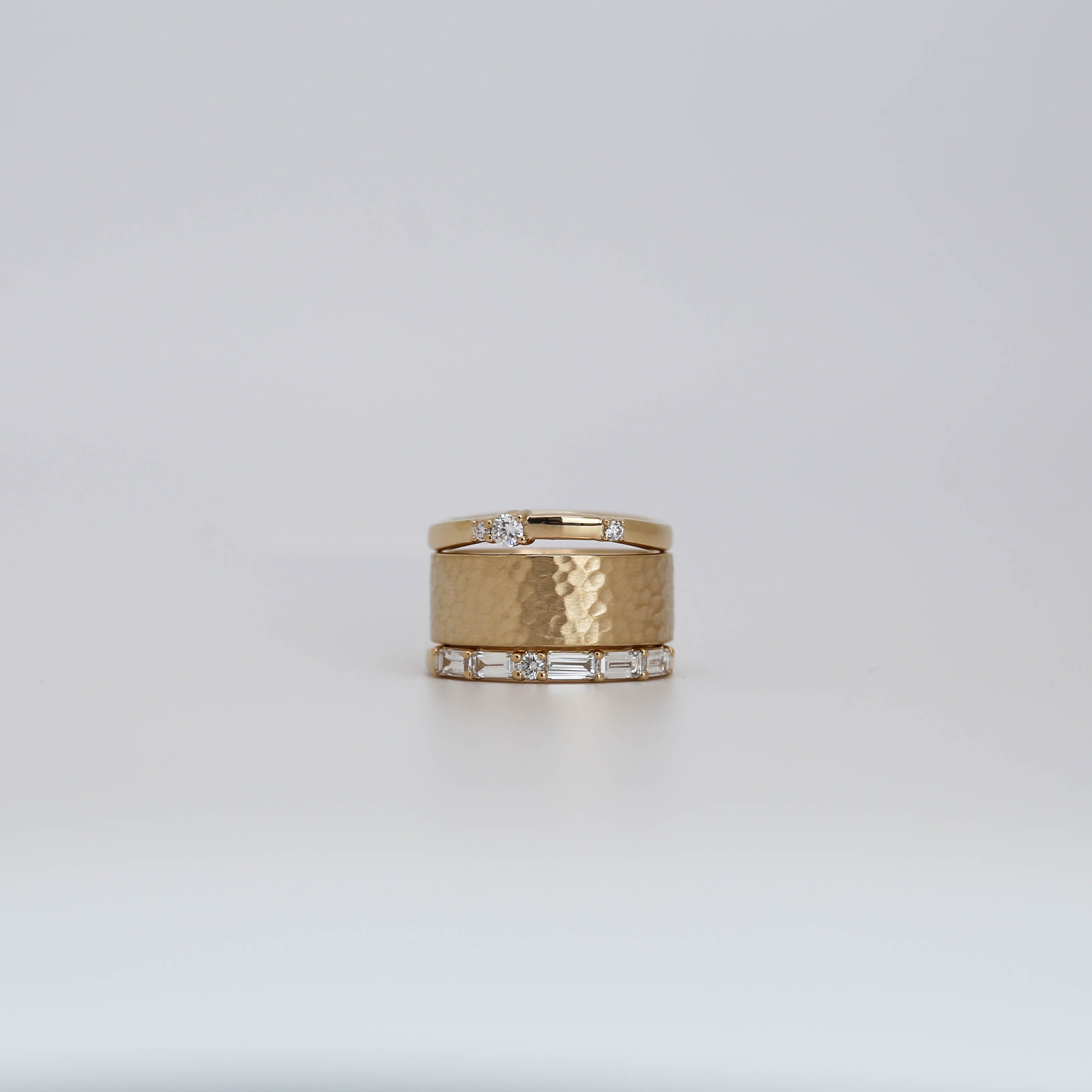 Morse Code Letters Diamond Ring