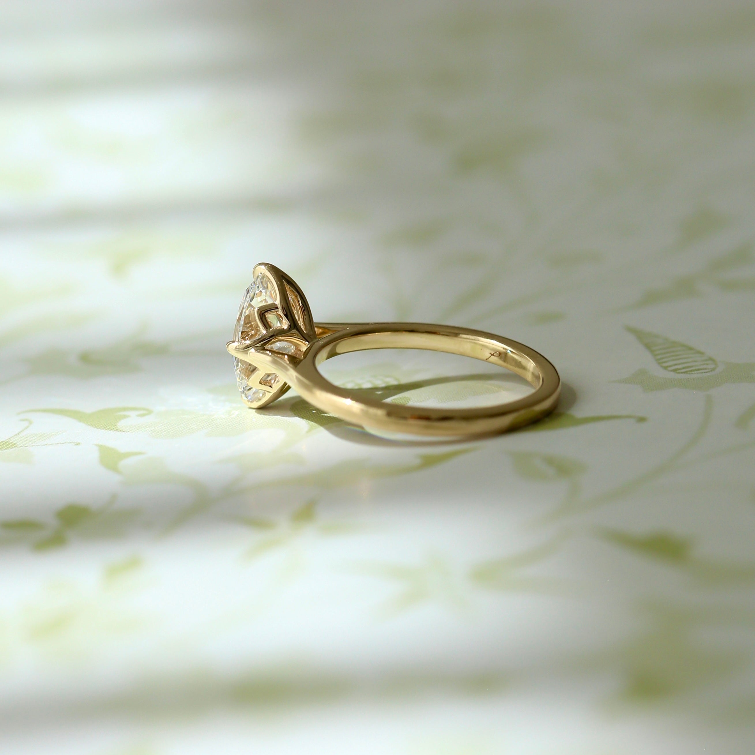Compass Tulip Engagement Ring