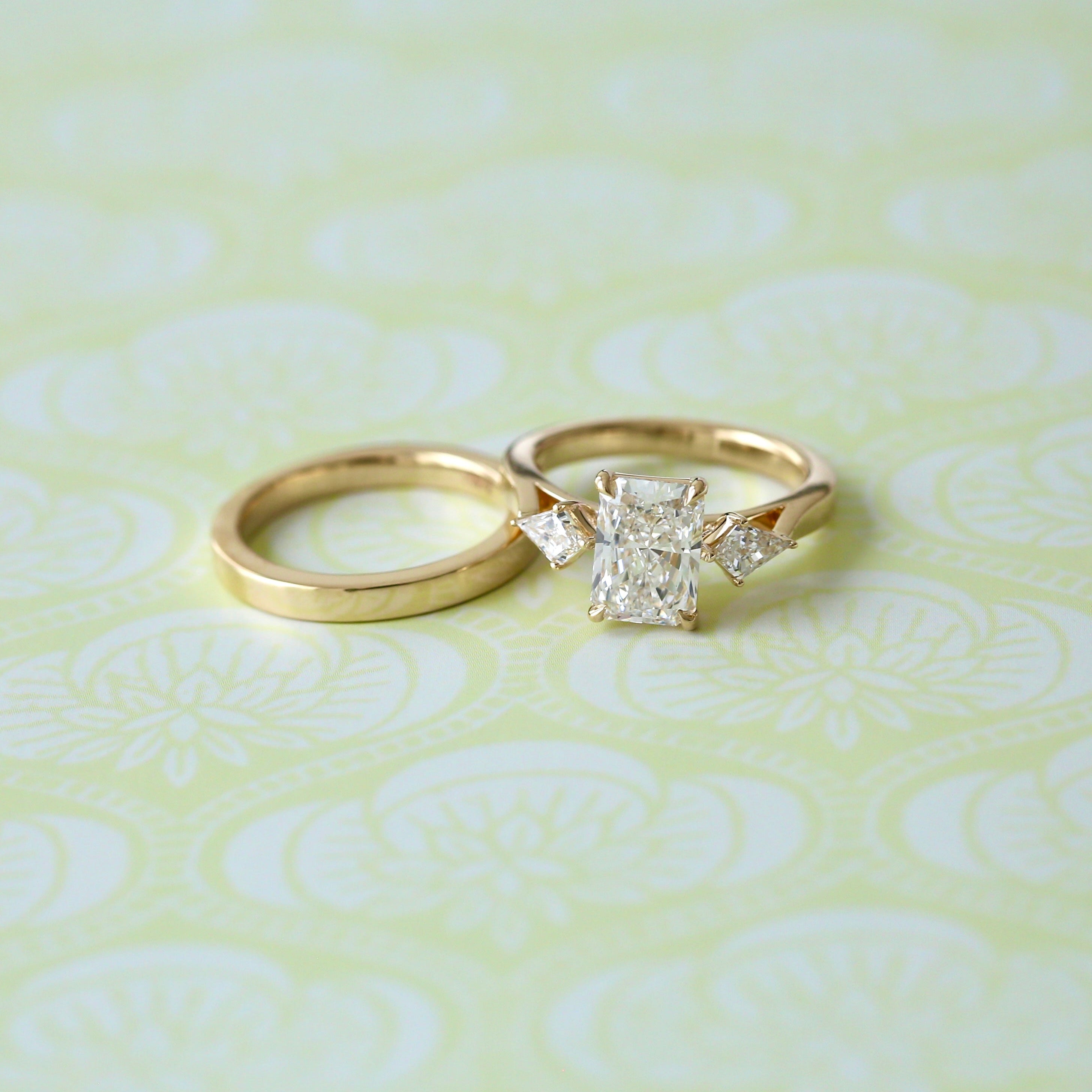 Radiant Kite Engagement Ring