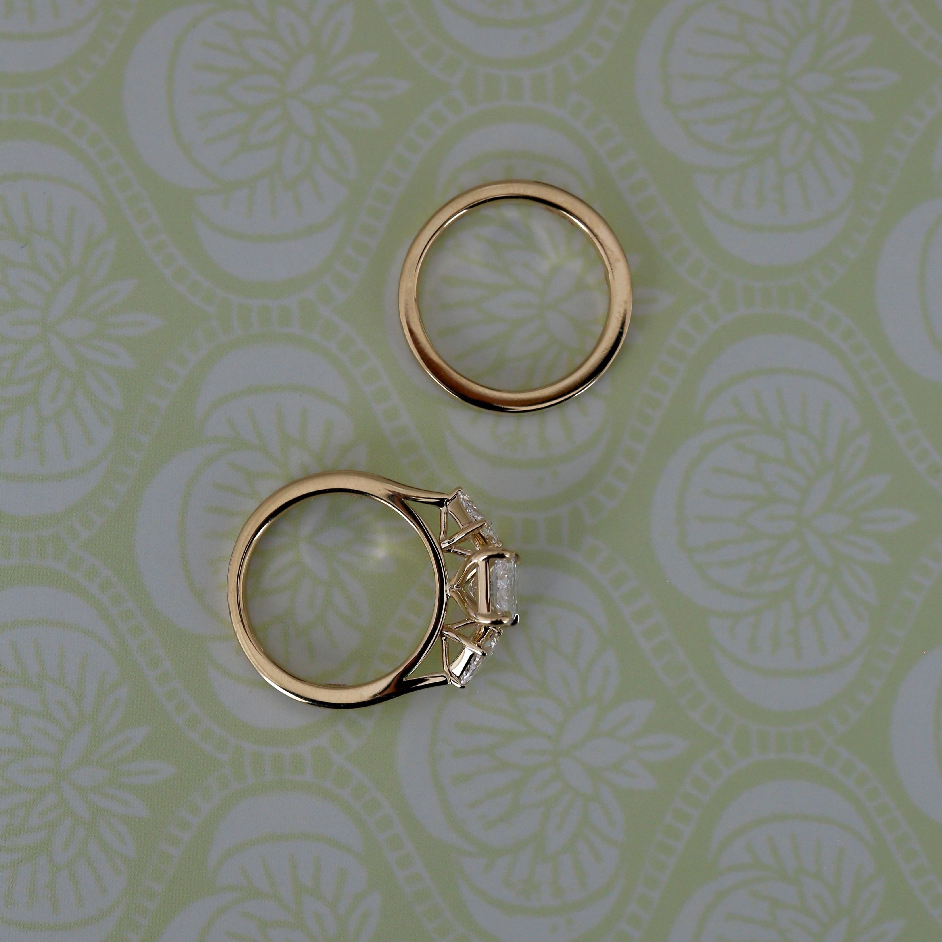 Radiant Kite Engagement Ring