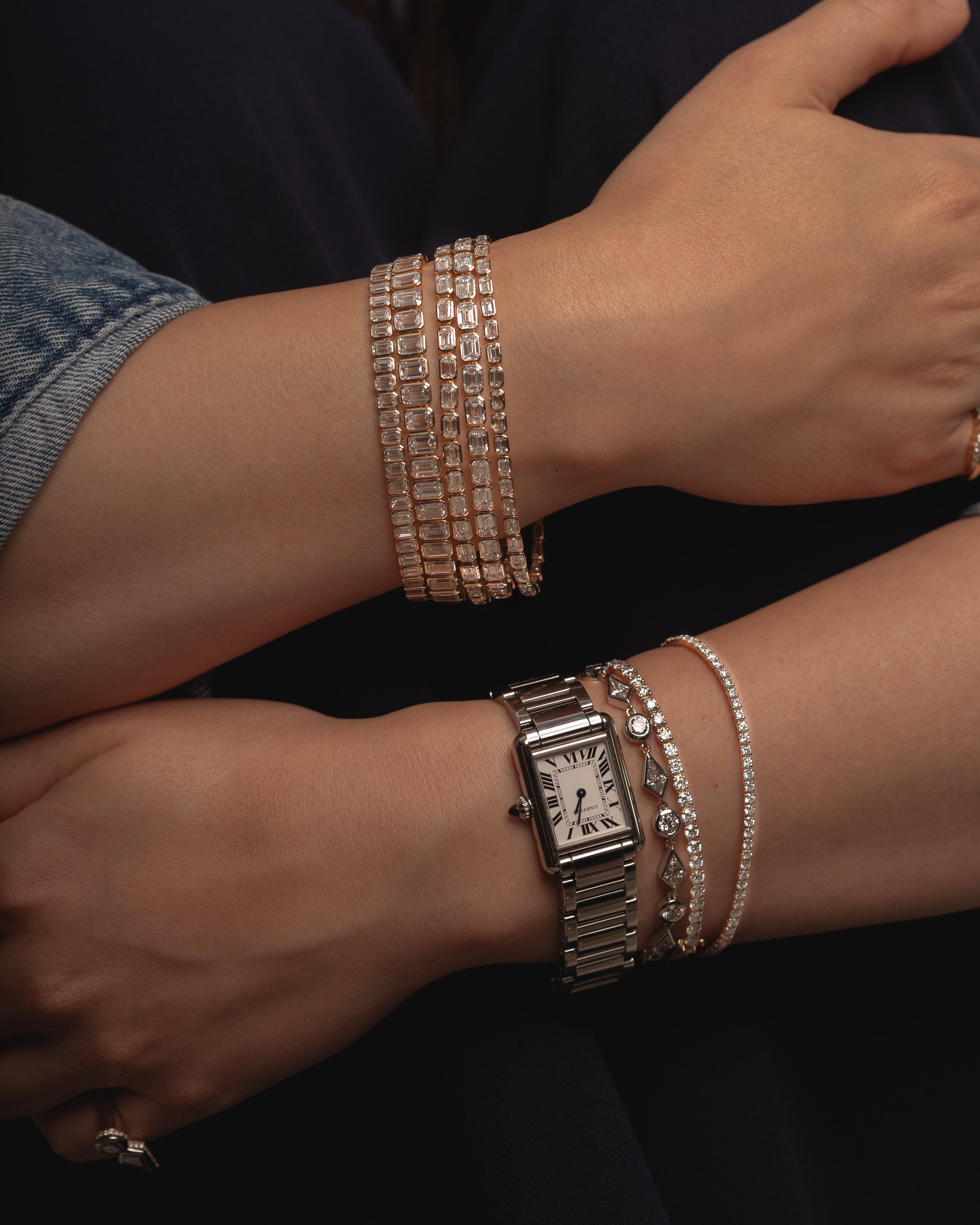 Pear Diamond Tennis Bracelet