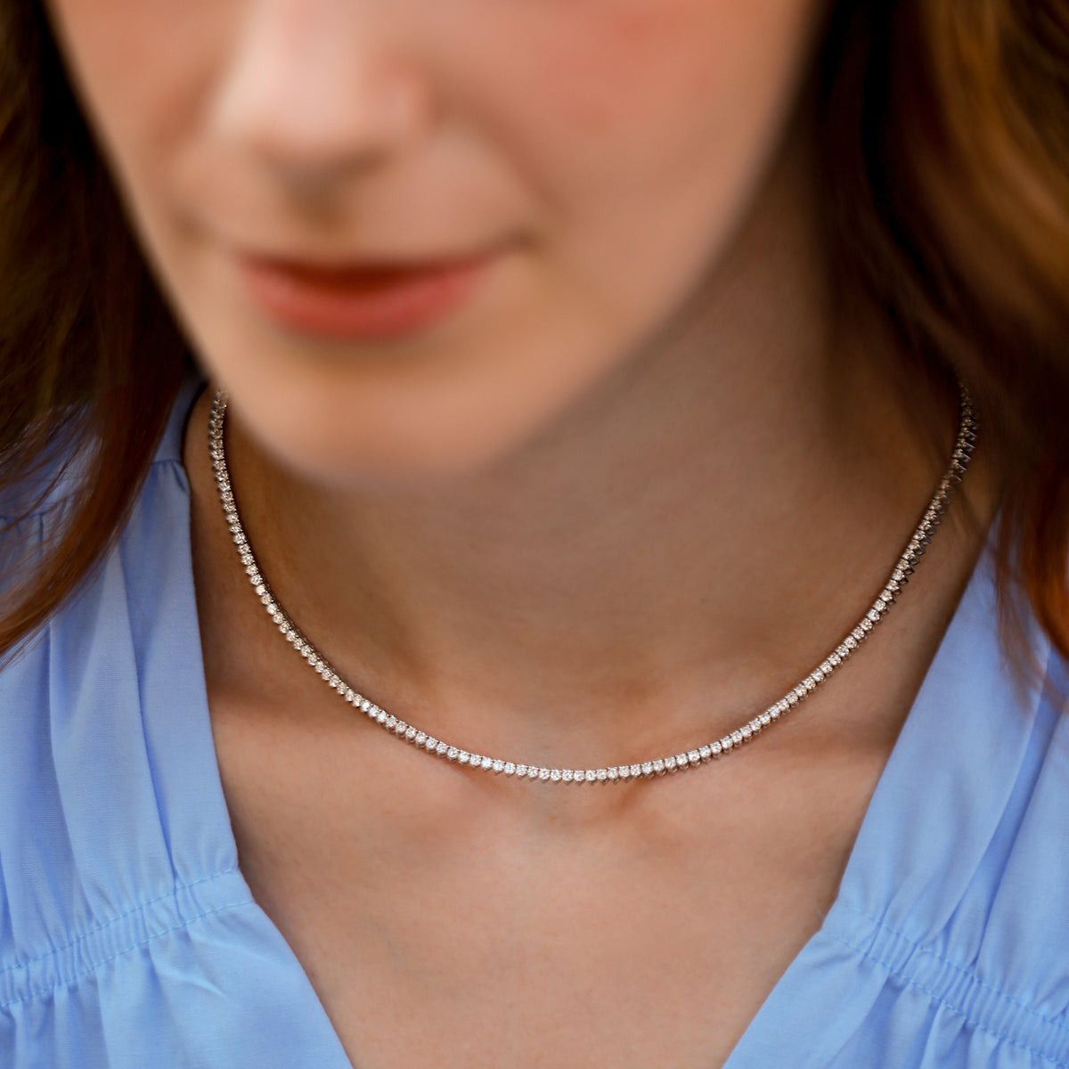 Mini Diamond Tennis Necklace