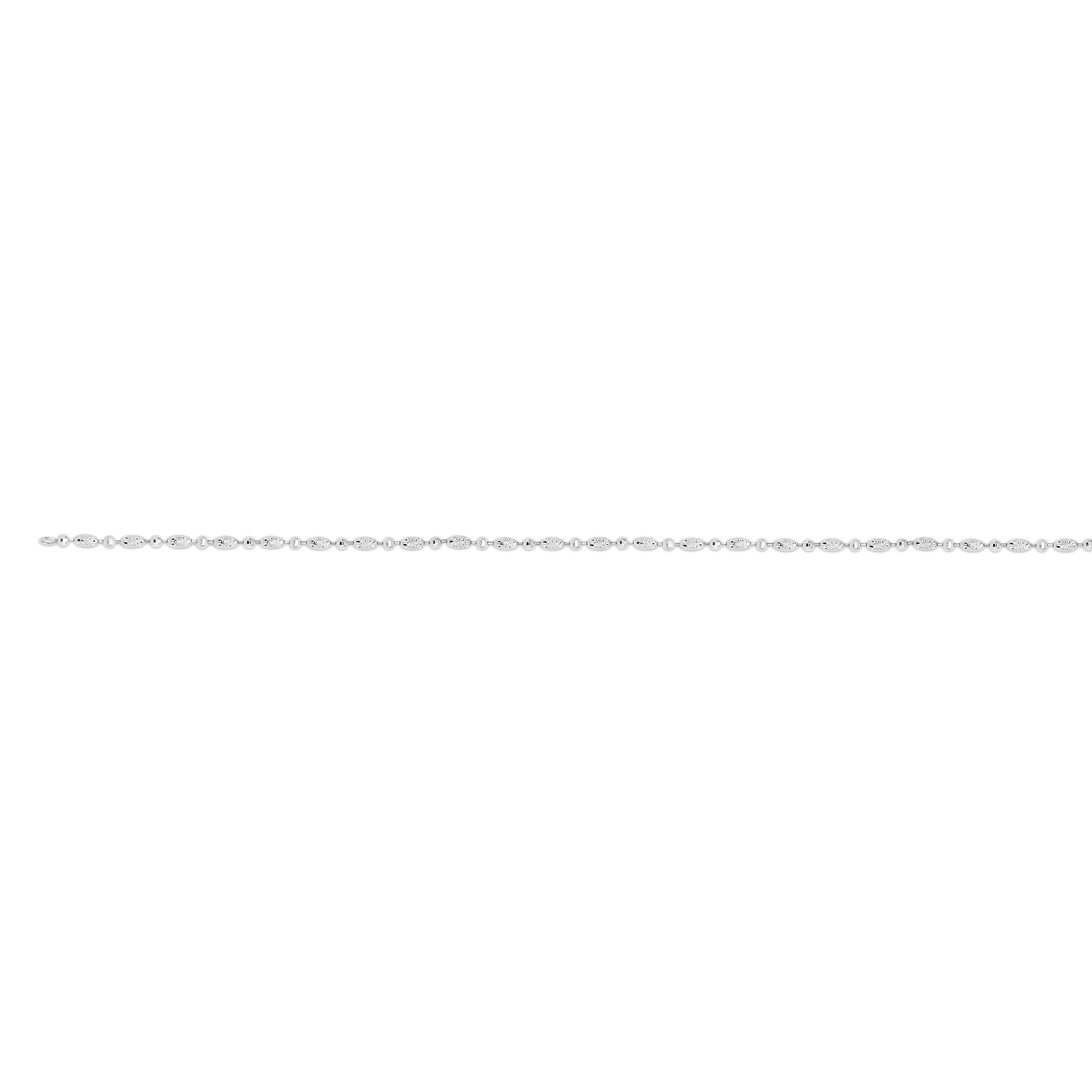 Diamond Cut Bead Chain Anklet