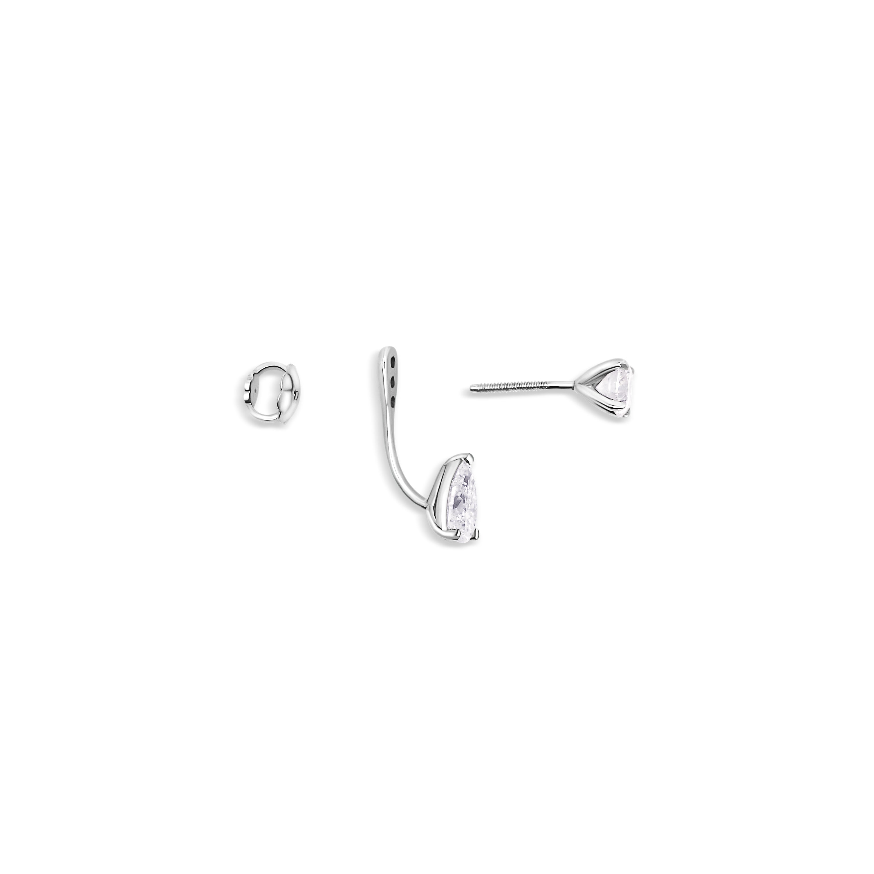 Diamond Solitaire Drop Earring Jacket