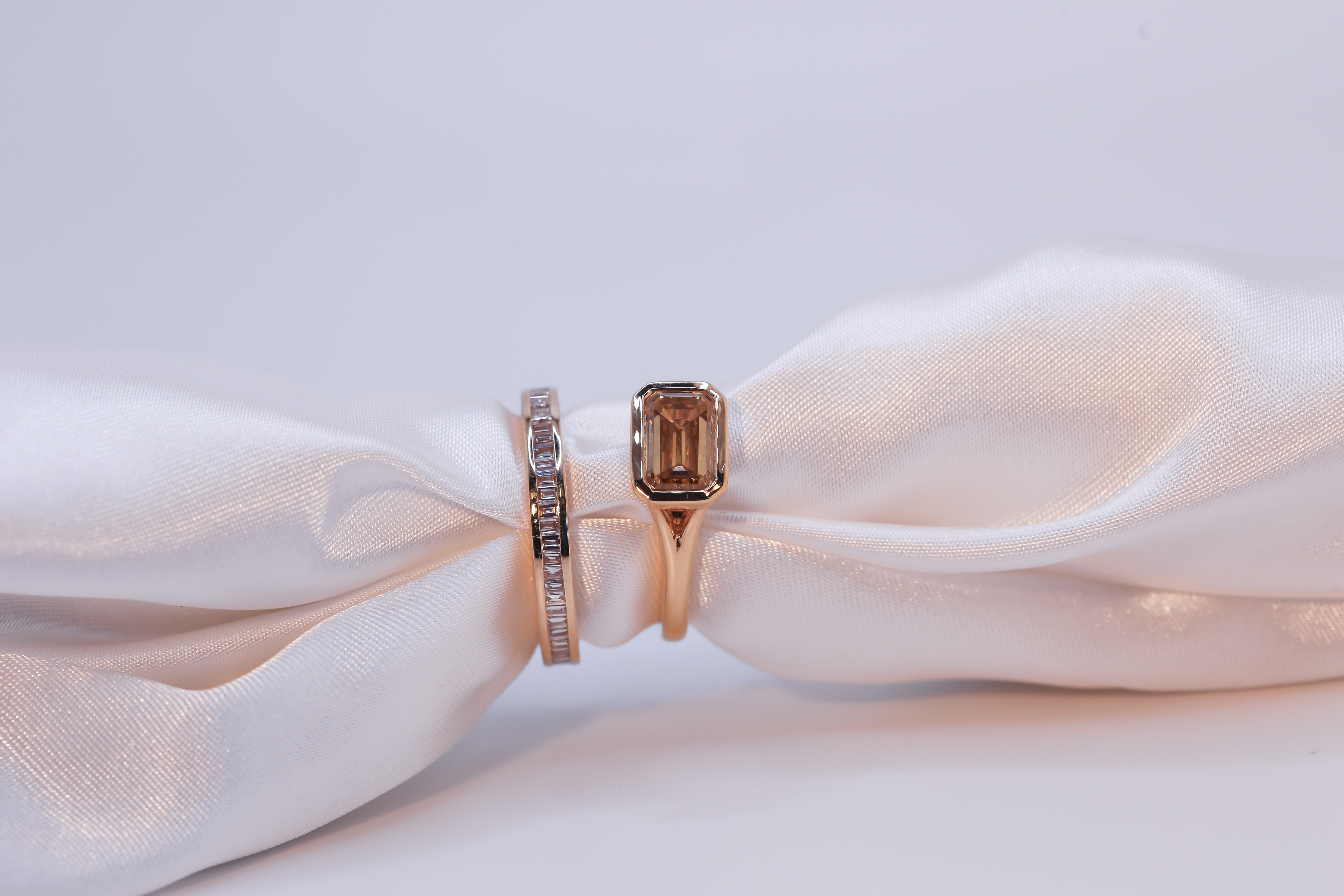 East-West Bezel Diamond Ring