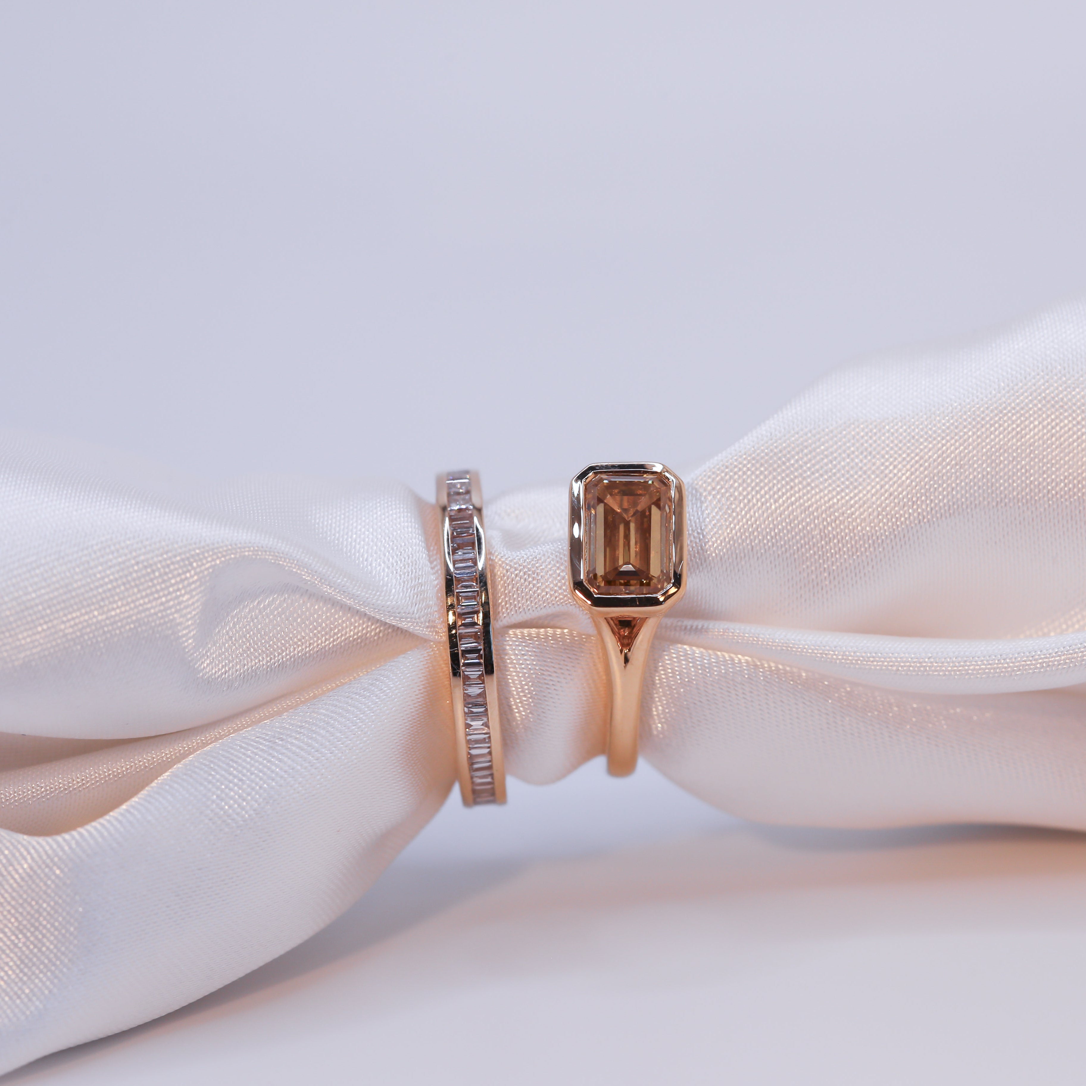 East-West Bezel Diamond Ring