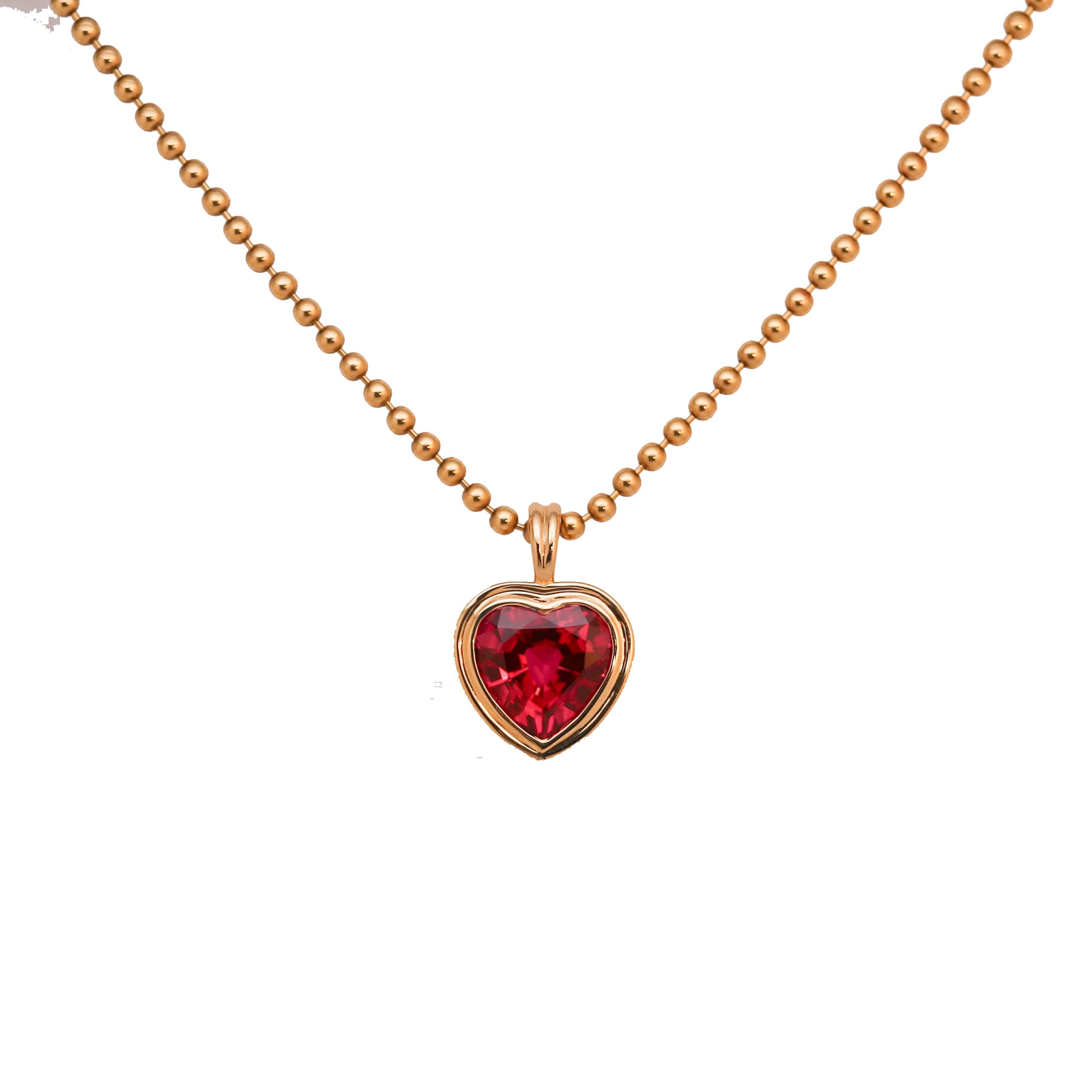 Heart Ruby Pendant