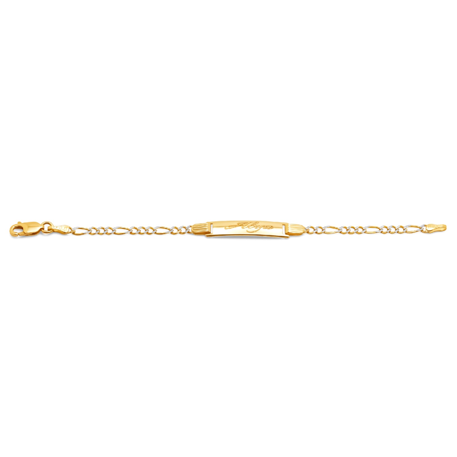 Kids ID Bracelet with Figaro Links