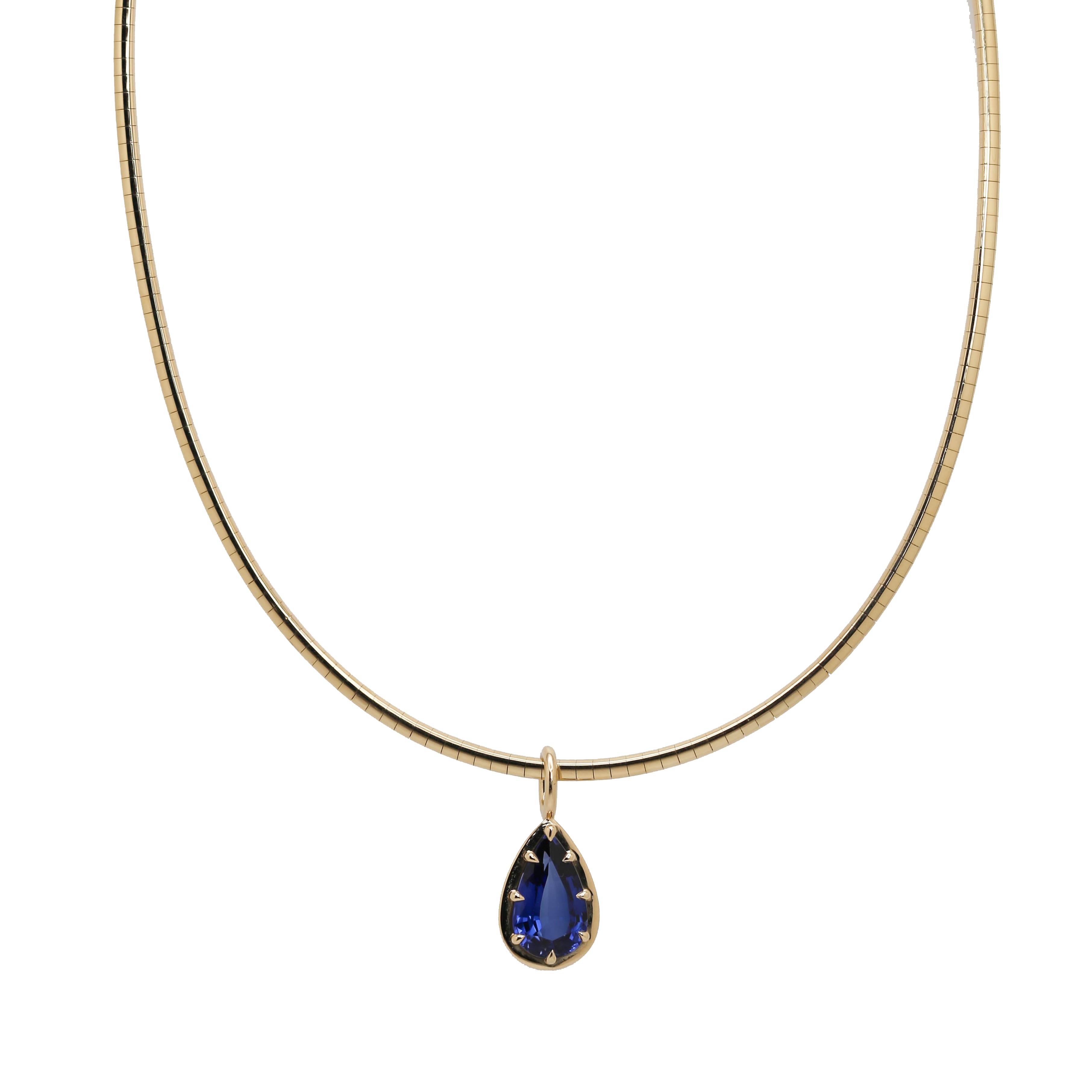 Pear Sapphire Pendant