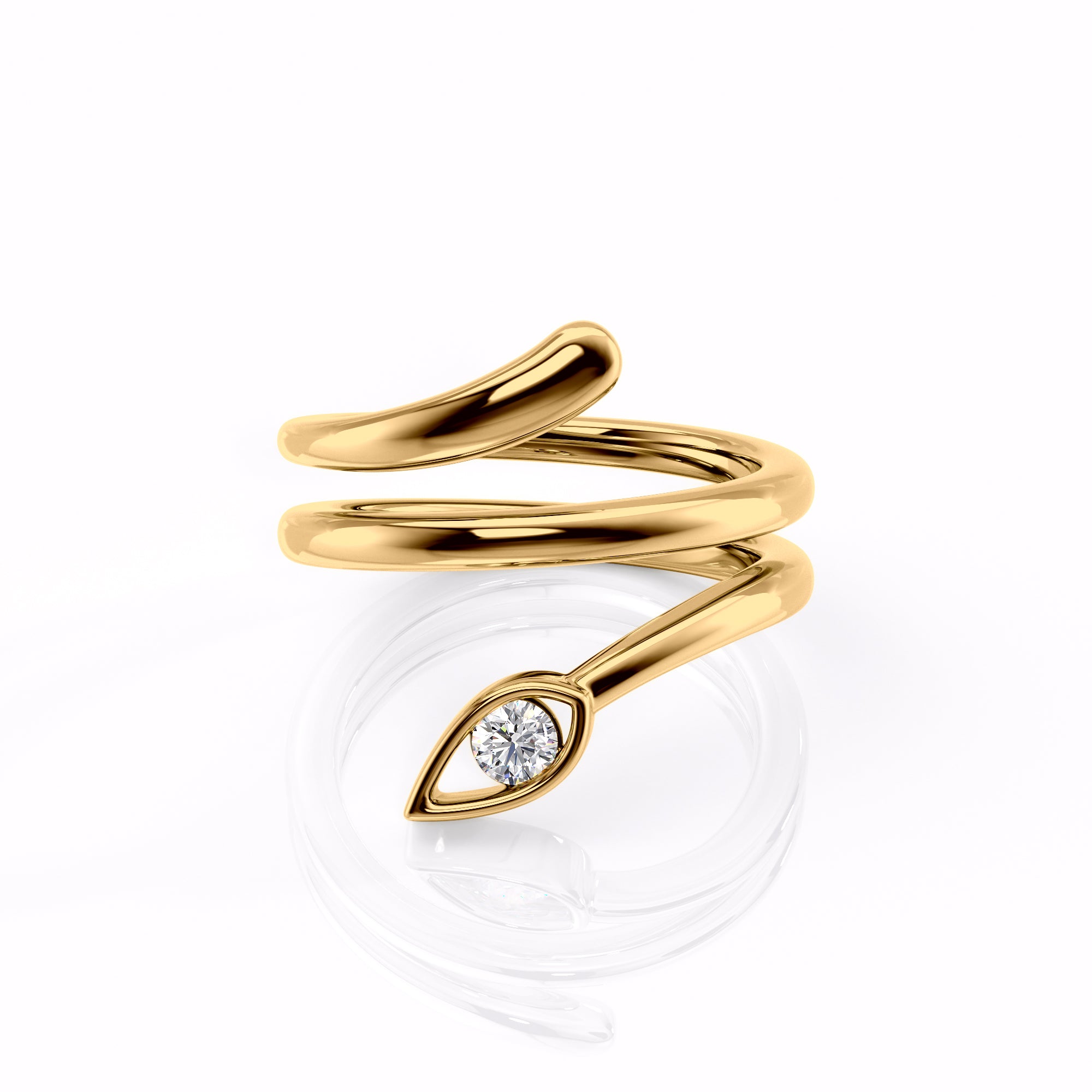 Snakey Leaf Ring