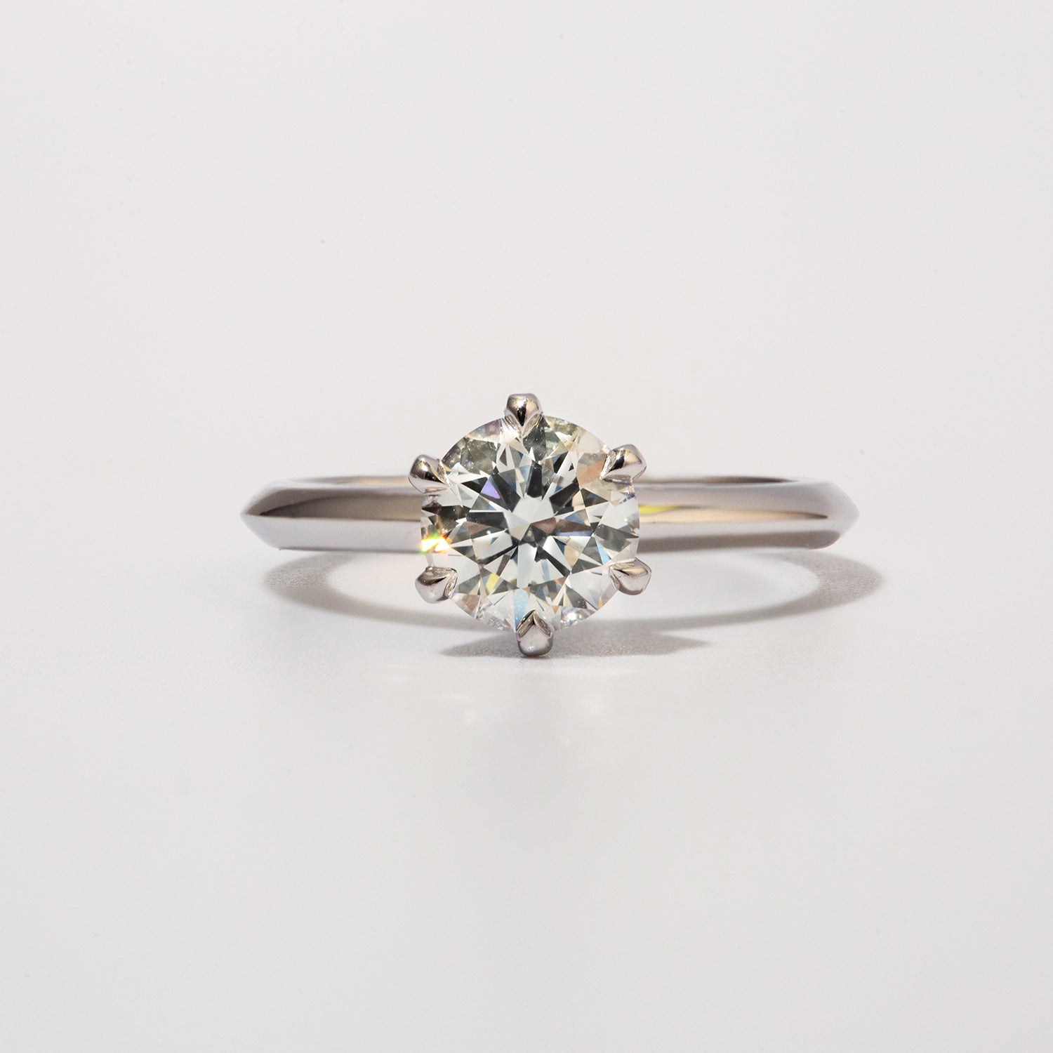 Knife-Edge Solitaire Diamond Ring