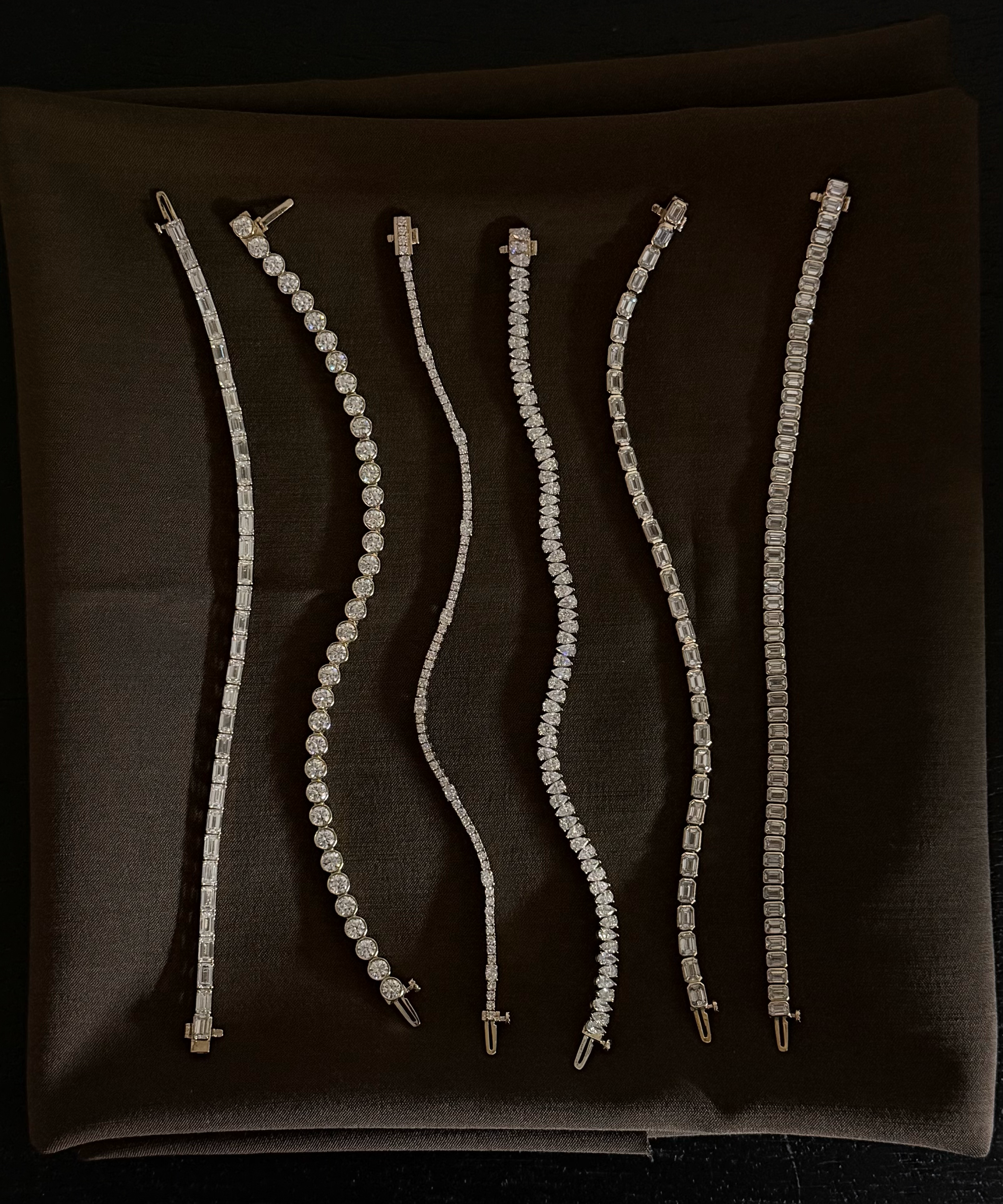 Alternating Pear Diamond Tennis Bracelet