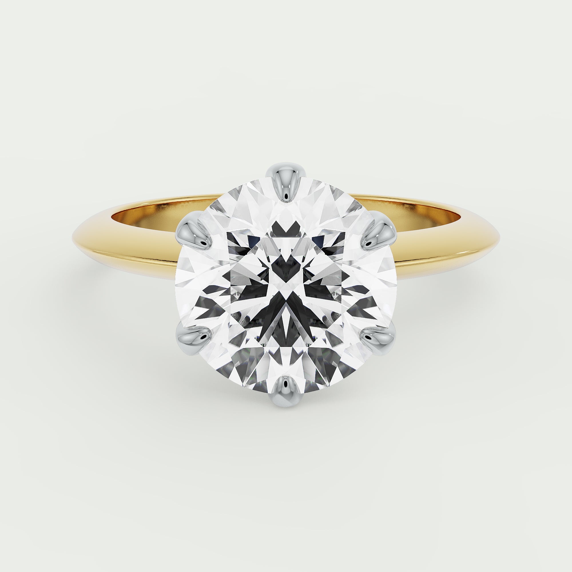 Knife-Edge Solitaire Diamond Ring