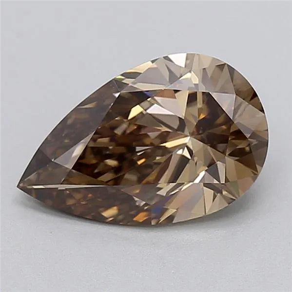 2.19ct Pear Lab Grown Diamond (Colour Fancy Brown, Clarity VVS2, IGI Certified)