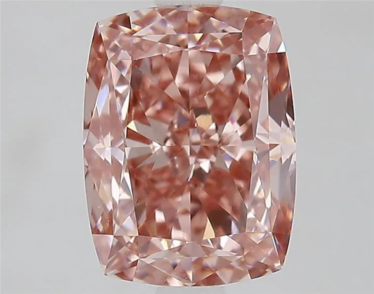 2.80ct Cushion modified Lab Grown Diamond (Colour Fancy Intense Brownish Pink, Clarity VVS2, IGI Certified)