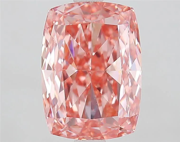 2.91ct Cushion modified Lab Grown Diamond (Colour Fancy Intense Pink, Clarity VVS2, IGI Certified)