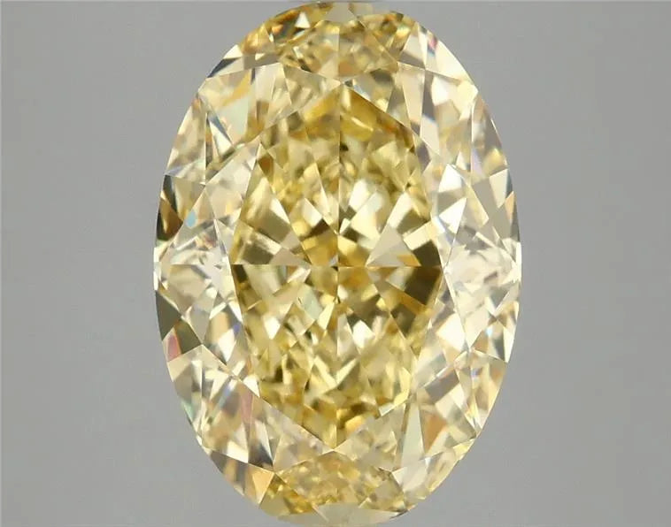 4.08ct Oval Lab Grown Diamond (Colour Fancy Vivid Yellow, Clarity VS1, IGI Certified)