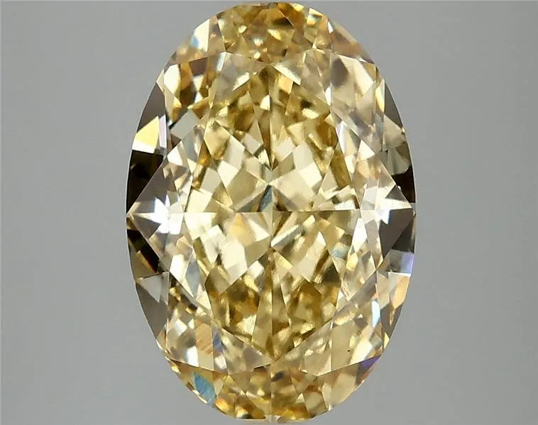 4.12ct Oval Lab Grown Diamond (Colour Fancy Intense Yellow, Clarity VS1, IGI Certified)