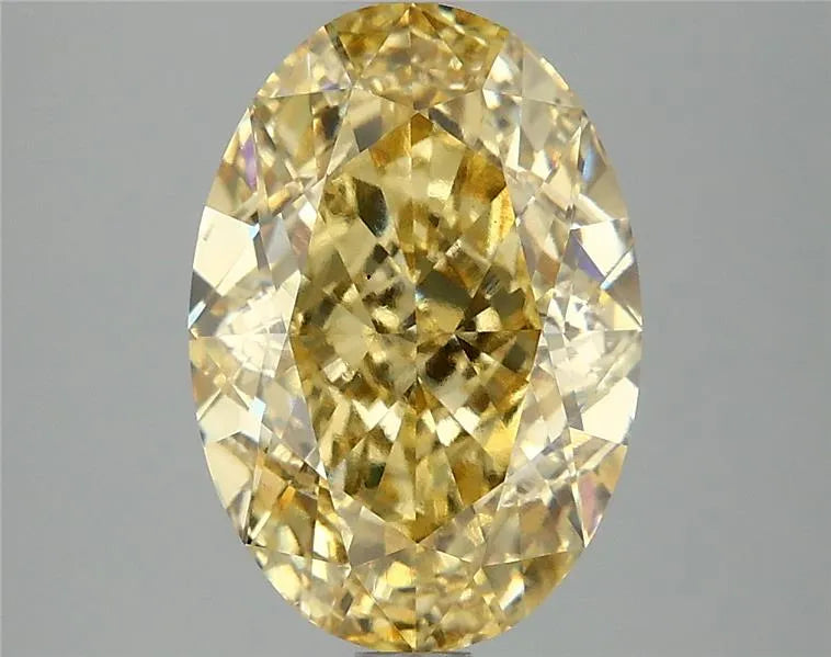 4.14ct Oval Lab Grown Diamond (Colour Fancy Vivid Yellow, Clarity VS1, IGI Certified)