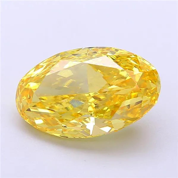 4.51ct Oval Lab Grown Diamond (Colour Fancy Vivid Yellow, Clarity VS1, IGI Certified)