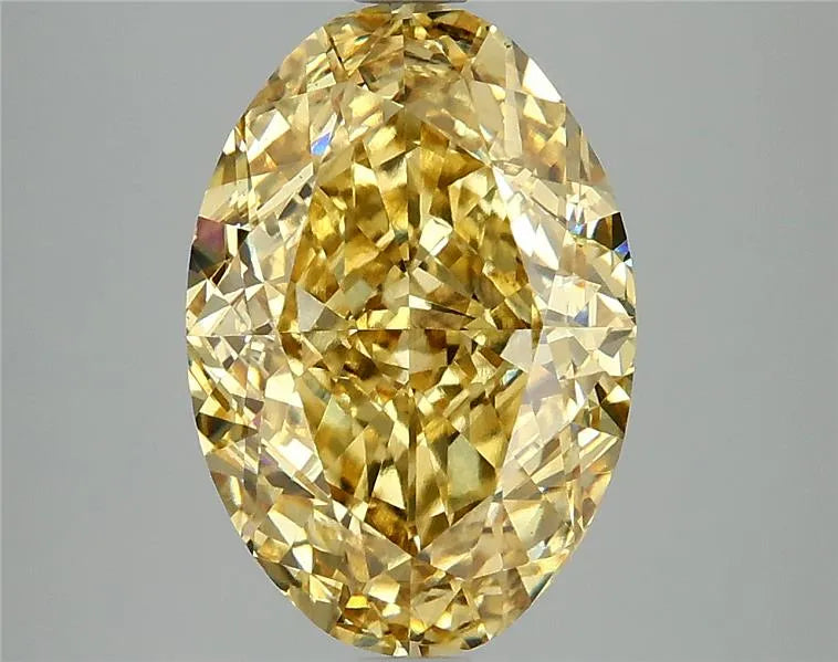 4.85ct Oval Lab Grown Diamond (Colour Fancy Vivid Yellow, Clarity VS2, IGI Certified)