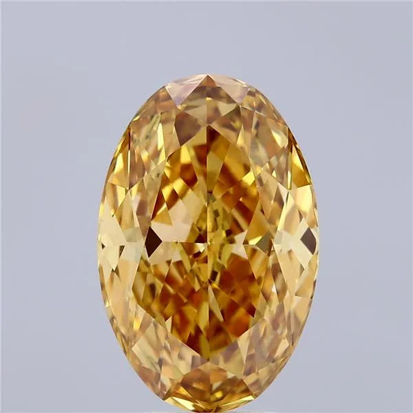 4.88ct Oval Lab Grown Diamond (Colour Fancy Vivid Yellow, Clarity VVS2, IGI Certified)