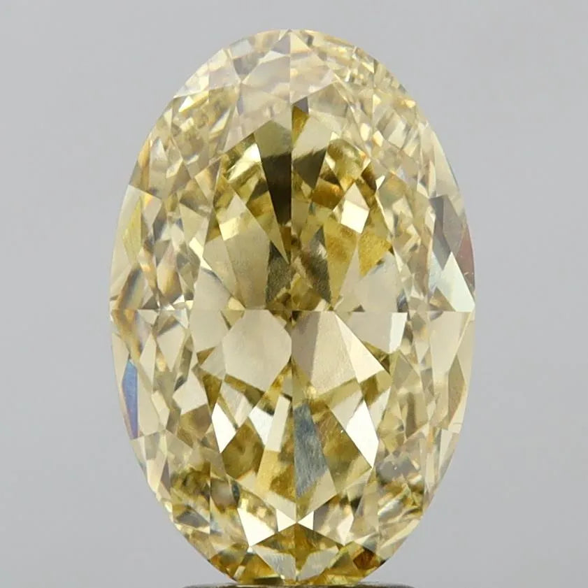 5.00ct Oval Lab Grown Diamond (Colour Fancy Light Yellow, Clarity VS1, IGI Certified)