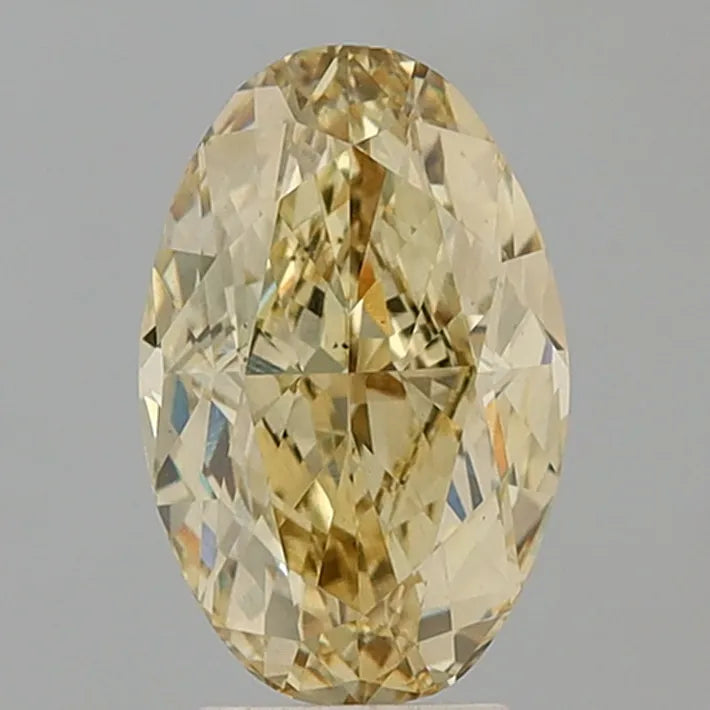 5.00ct Oval Lab Grown Diamond (Colour Fancy Yellow, Clarity VS1, IGI Certified)