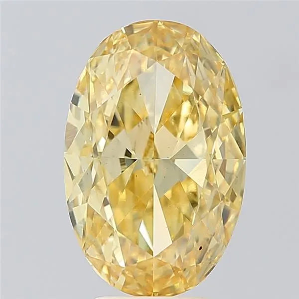 5.03ct Oval Lab Grown Diamond (Colour Fancy Vivid Yellow, Clarity VS1, IGI Certified)