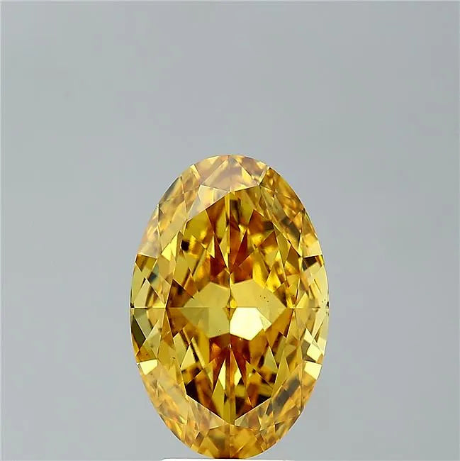 5.03ct Oval Lab Grown Diamond (Colour Fancy Vivid Yellow, Clarity VS1, IGI Certified)