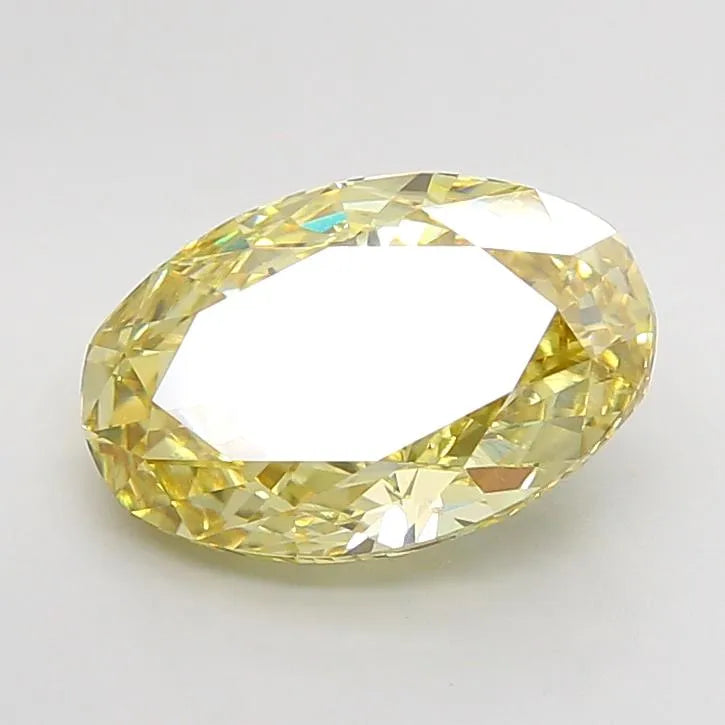 5.04ct Oval Lab Grown Diamond (Colour Fancy Intense Yellow, Clarity VS1, IGI Certified)