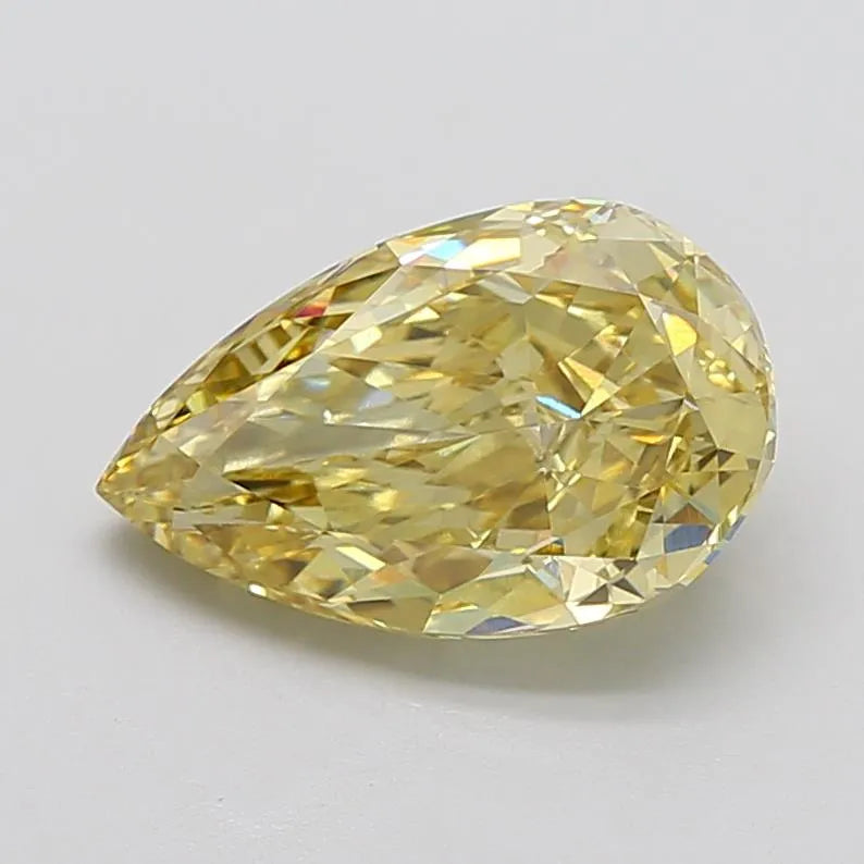 5.04ct Pear Lab Grown Diamond (Colour Fancy Intense Yellow, Clarity VS1, IGI Certified)
